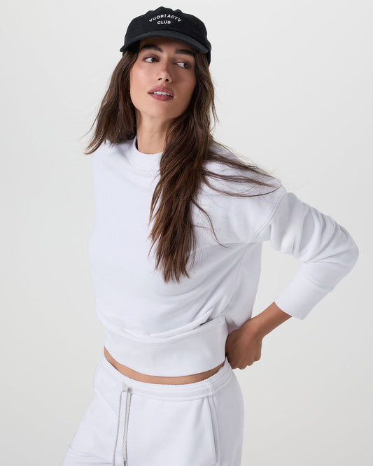 Sedona Weekender Crew Women's White Pullover | Vuori sale