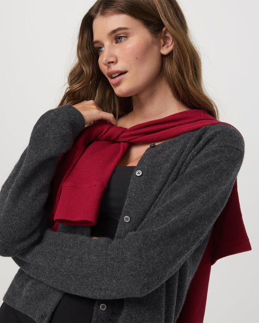 Émilie Cashmere Cardi Women's Charcoal Heather | Vuori sale