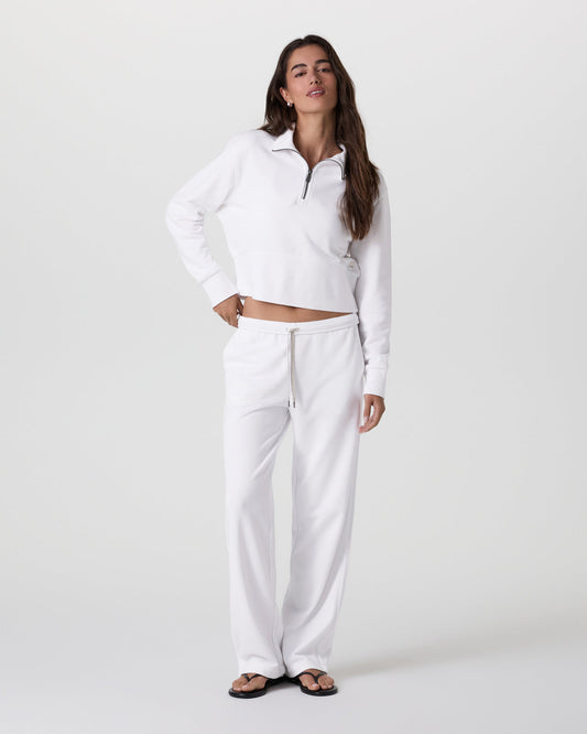 Sedona Cropped Half Zip White | Vuori shop
