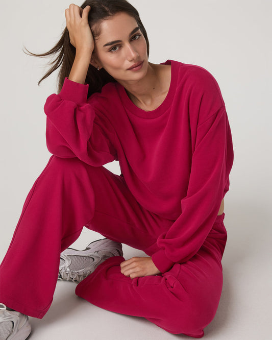 Sedona Bubble Crew Women's Strawberry Pullover Crewneck | Vuori outlet