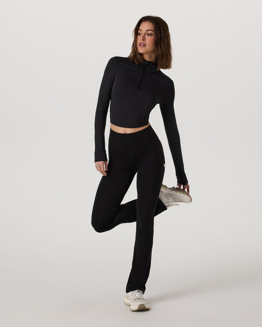 Studio Half Zip Women's Black Workout Jacket | Vuori for sale