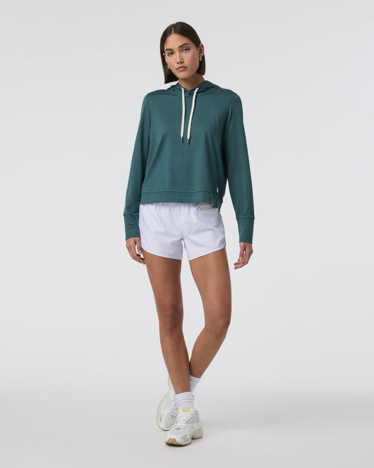 Halo Essential Hoodie Moss Heather Pullover | Vuori online