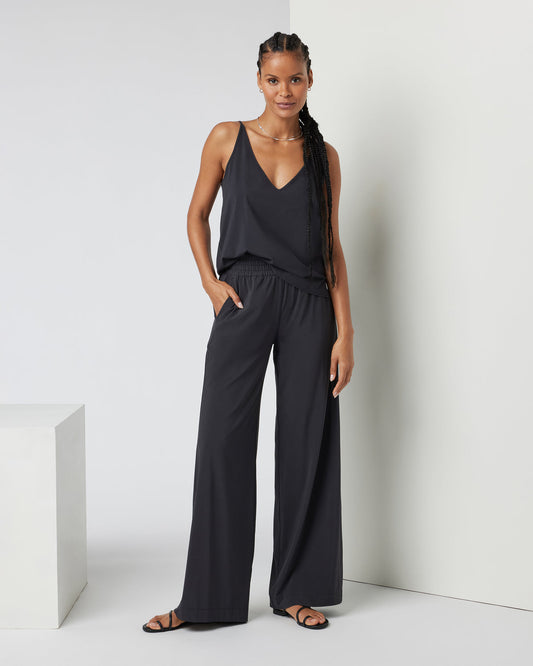 Villa Wideleg - Long Black Tall Wide Leg Pants | Vuori online