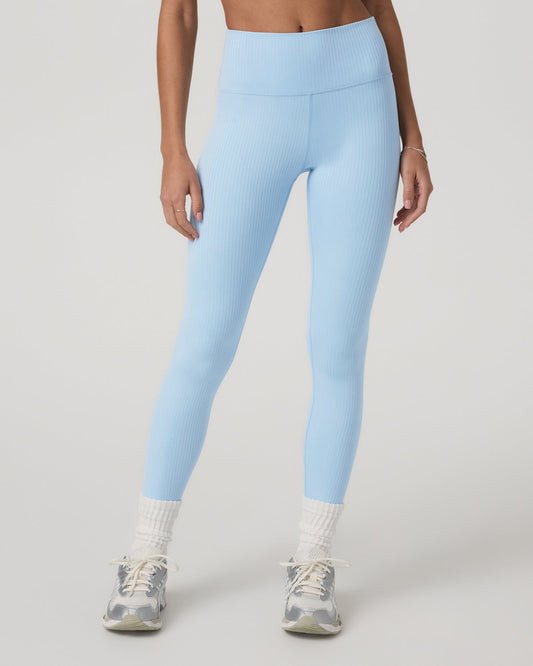 Inversion Rib Legging Women's Crystal Blue Rib Knit Leggings | Vuori shop
