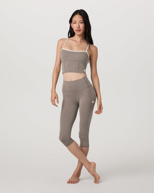Vuori AllTheFeels™ Crop Legging Smokey Taupe Leggings | Vuori for sale