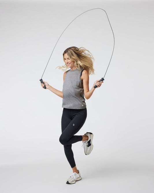Energy Top Long Heather Grey Performance Tank Top | Vuori for sale