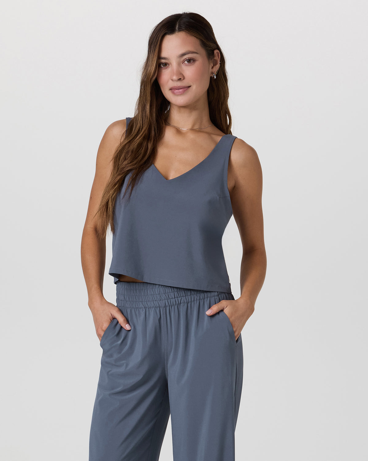 Villa Cropped Tank Azure | Vuori onsale