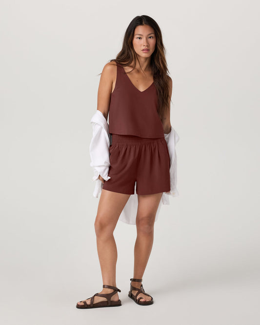 SL Villa Cropped Tank Women's Burnt Sienna Tank Top | Vuori discount