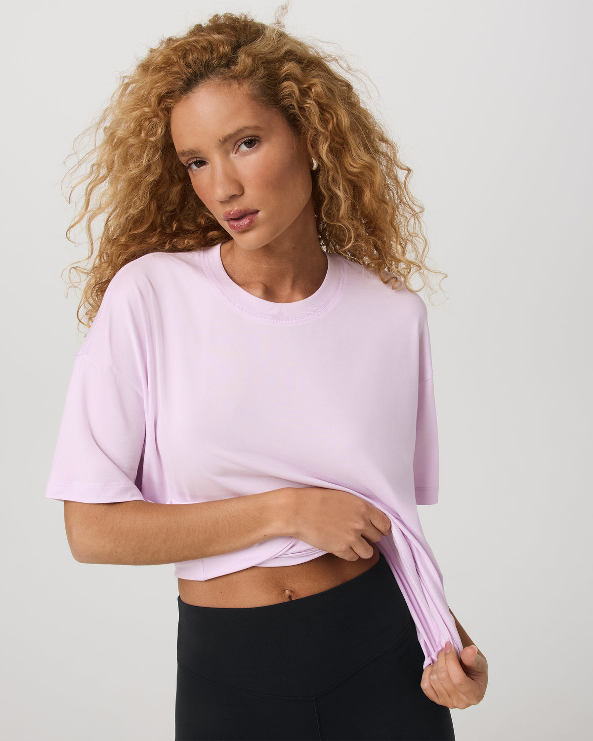 Energy Long Tee Women's Lilac Breeze Heather Tee Shirt | Vuori shop