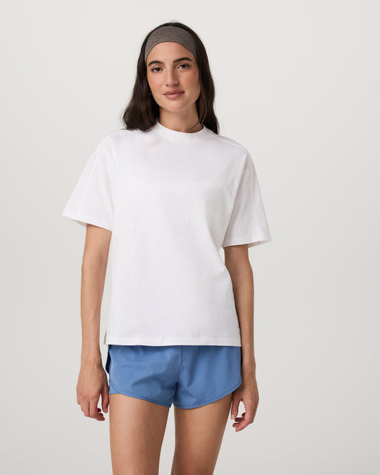 Short Sleeve Heavyweight Oversized Cotton Tee White | Vuori outlet