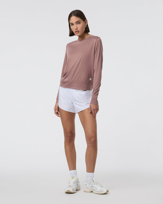 Daydream Crew Sedona Brown Heather Long Sleeve Top | Vuori sale