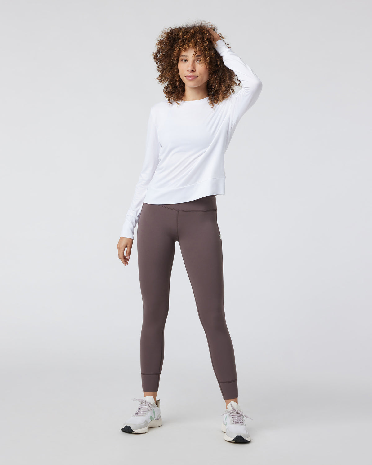 Daydream Crew White Lightweight Long-Sleeve Top | Vuori online