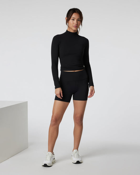 Vuori AllTheFeels Long Sleeve Mock Black | Vuori discount