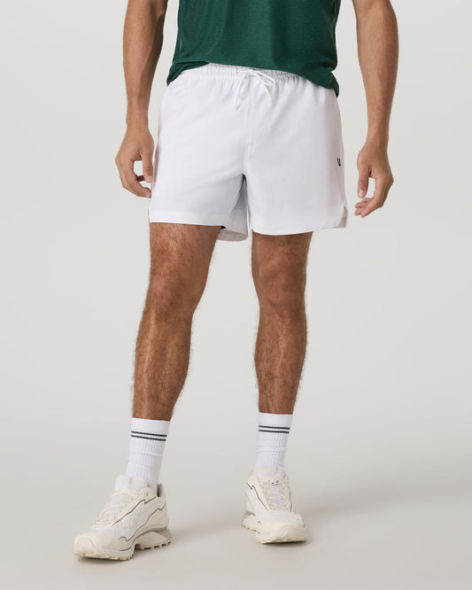 Crosscourt Short Unlined 5" Men's White Tennis Shorts | Vuori shop
