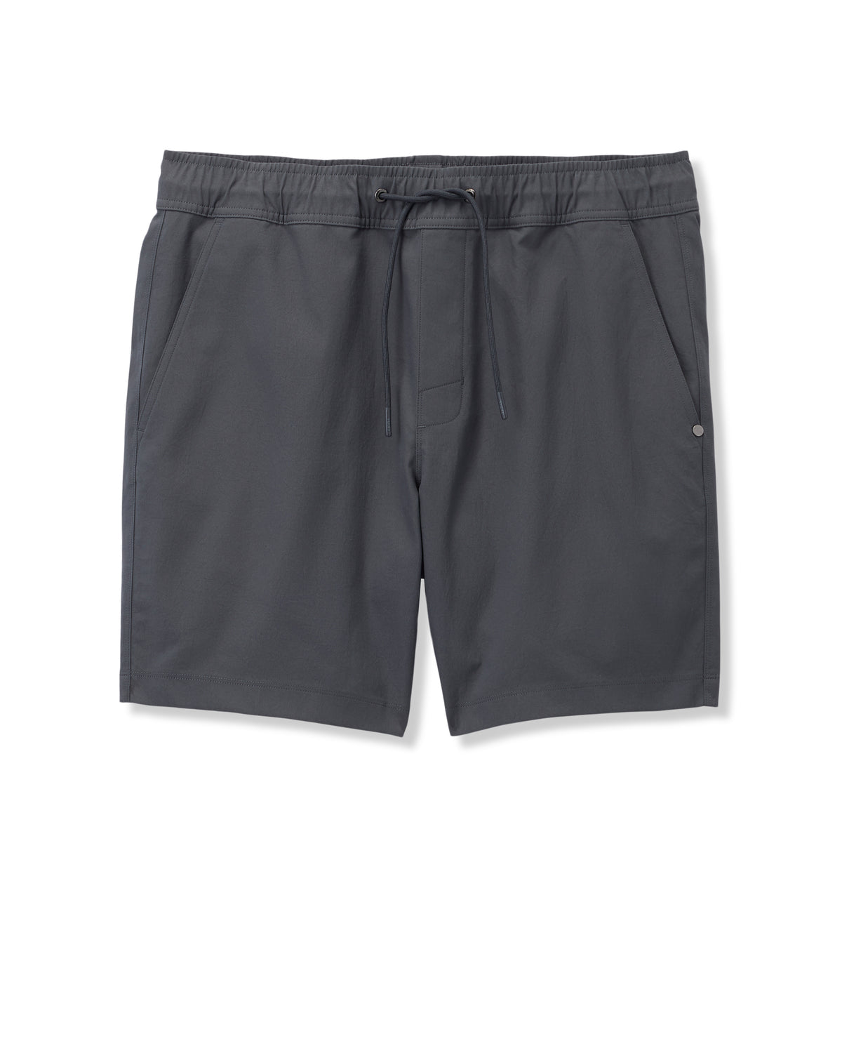 Cascade Crinkle Elastic Waist Short Classic Fit 8" Charcoal | Vuori sale