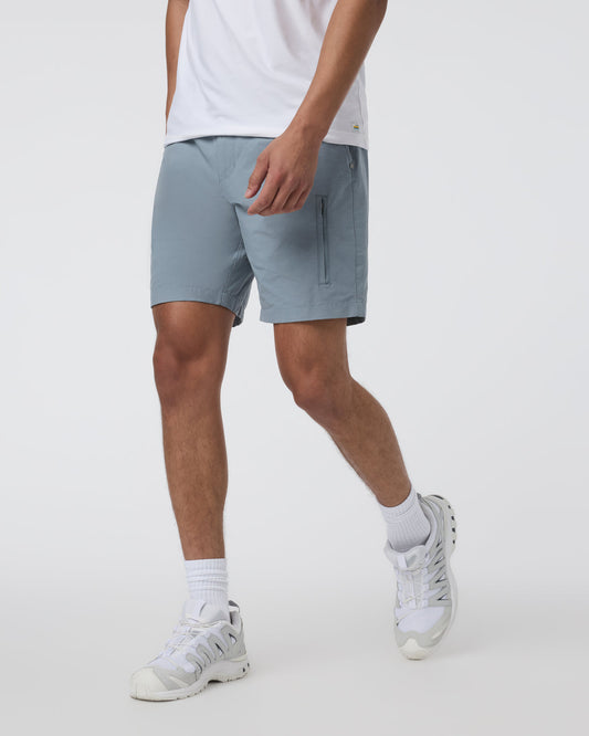 Barren Explorer Short Classic Fit 8" Dusty Blue | Vuori shop