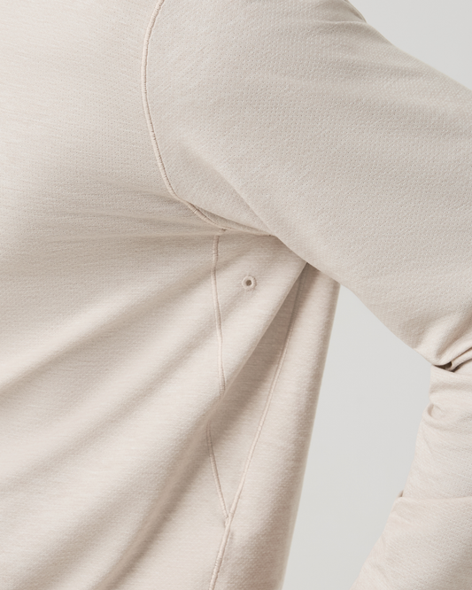 Men's Long Sleeve Everyday Fitness Hoodie Oatmeal Heather | Vuori sale