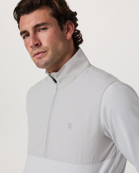 Sunday Element 1/2 Zip Men's Frost Grey Pullover | Vuori shop