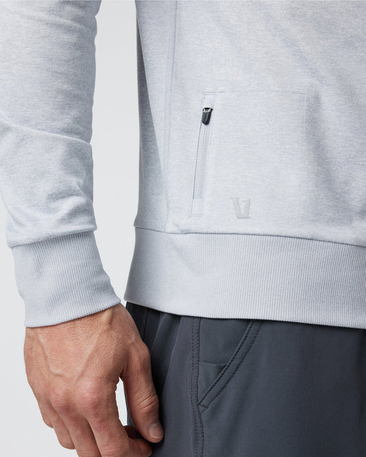 Ponto Performance Crew Men's Platinum White Pullover | Vuori for sale