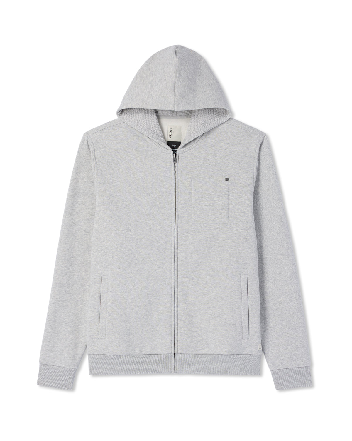 Seaside Full Zip 2.0 Men's Light Heather Grey Hoodie | Vuori for sale