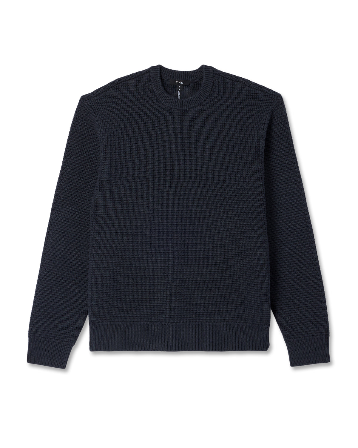 Denver Waffle Crew Sweater Men's Navy Wool Sweater | Vuori for sale