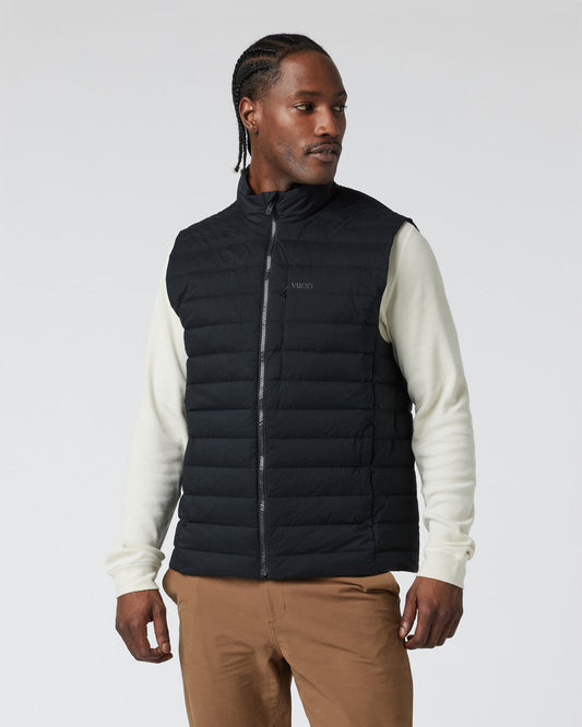Steadfast Insulated Vest Men's Black Down Vest | Vuori onsale