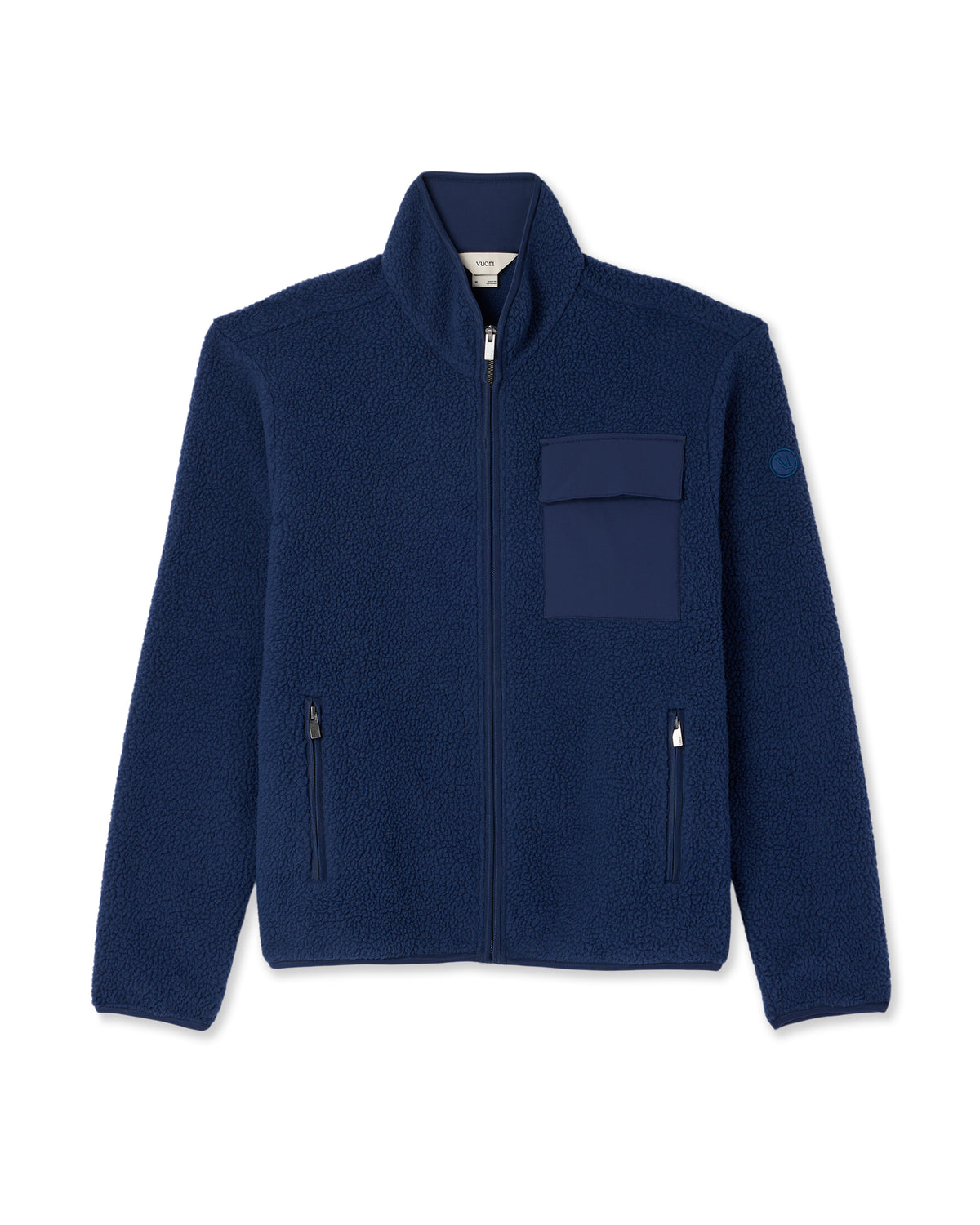 Alpine Fleece Full Zip Men's Blue Coast Mock Neck Jacket | Vuori for sale
