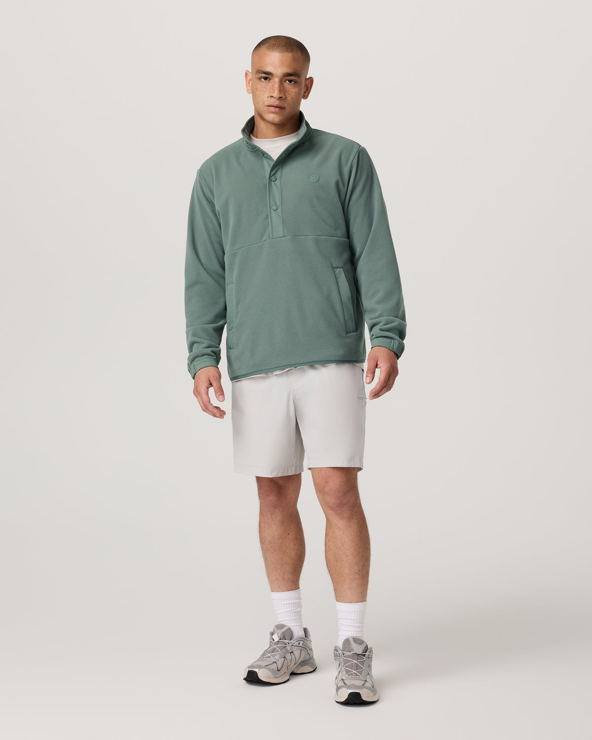 Aspen 1/2 Snap Men's Fleece Mock-Neck Pullover: Marsh | Vuori onsale