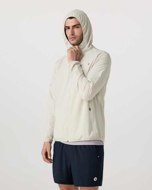 Outdoor Trainer Shell Men's Winter Grey Hooded Jacket | Vuori outlet