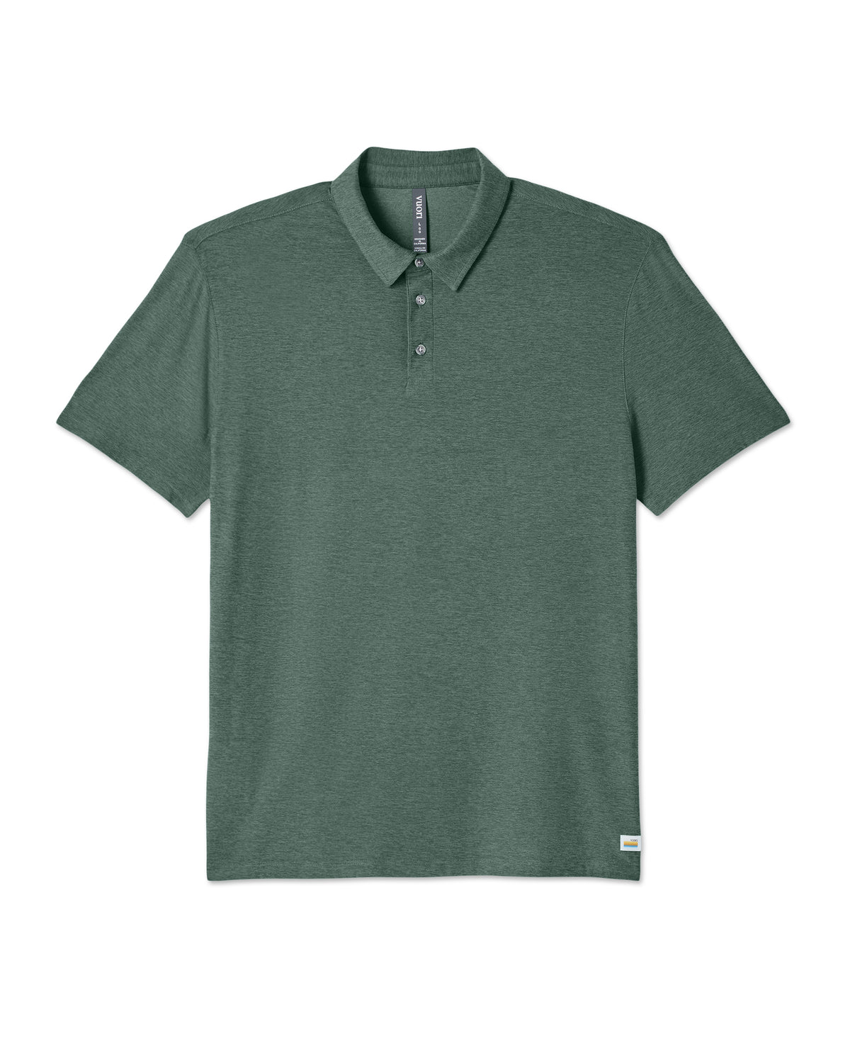 Strato Tech Polo Men's Agate Green Heather Polo Shirt | Vuori discount