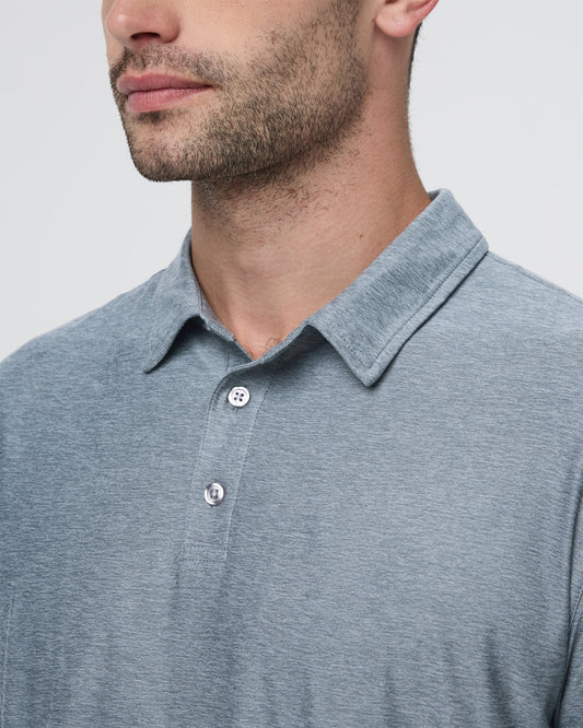 Strato Tech Polo Men's Mist Heather Polo | Vuori for sale