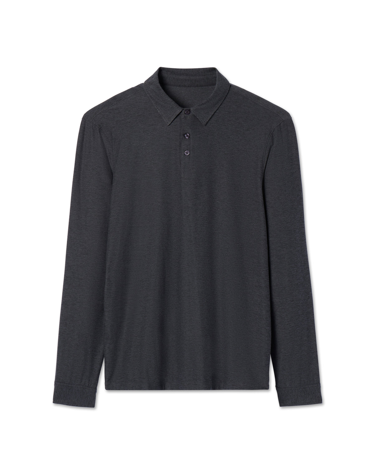 Long Sleeve Strato Tech Polo Charcoal Heather | Vuori for sale