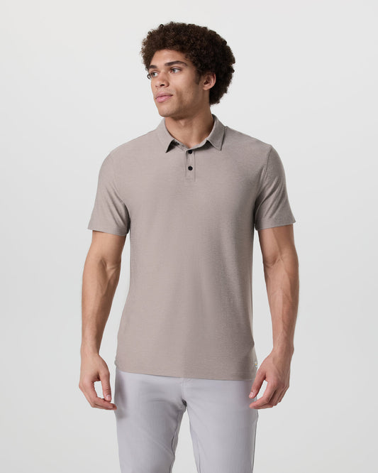 Strato Tech Polo Men's Mocha Heather Polo | Vuori for sale