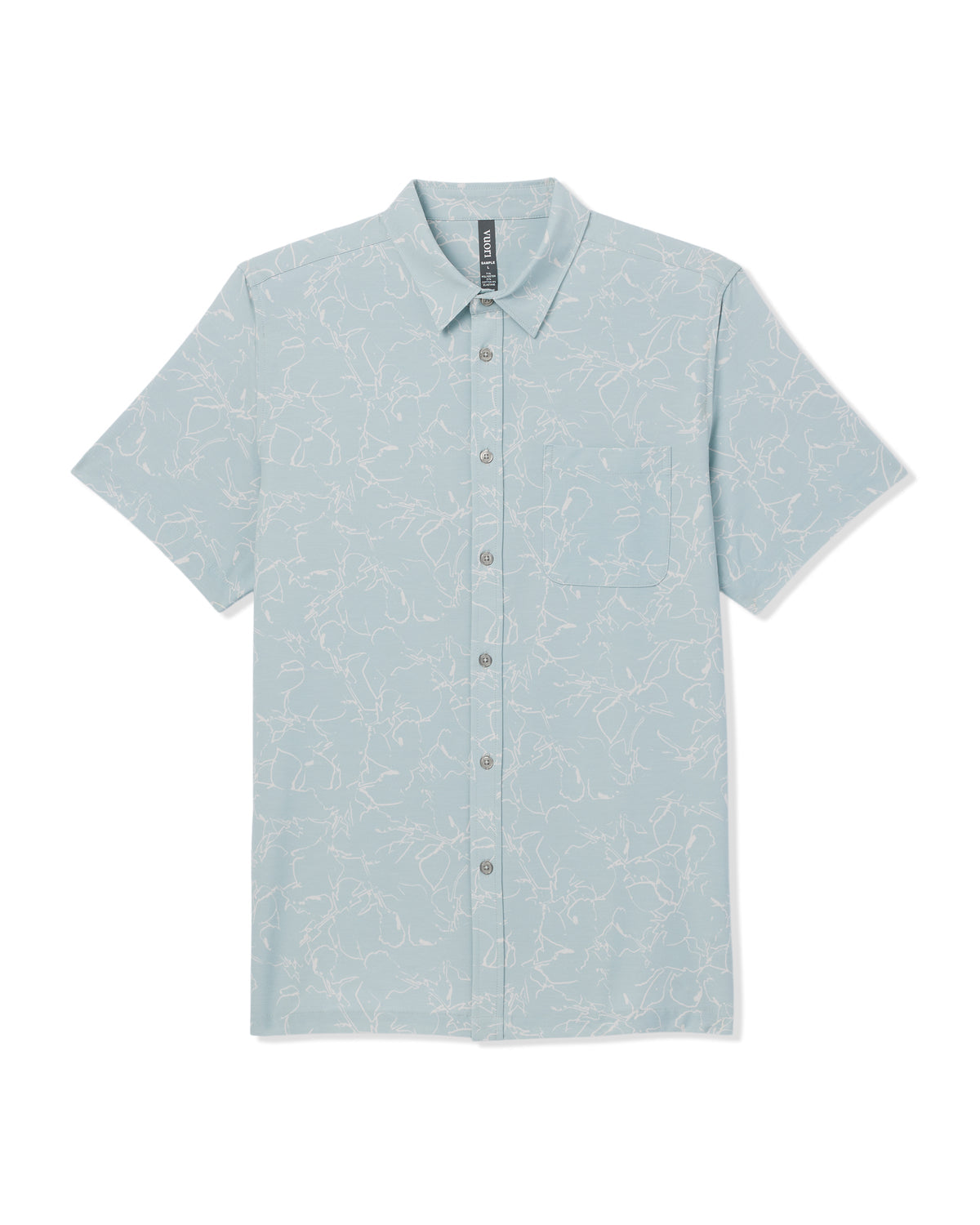 Short Sleeve Bridge Button Down Men's Chalk Blue Shirt | Vuori outlet