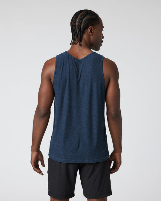 Strato Tech Tank Men's Navy Heather Tank Top | Vuori sale