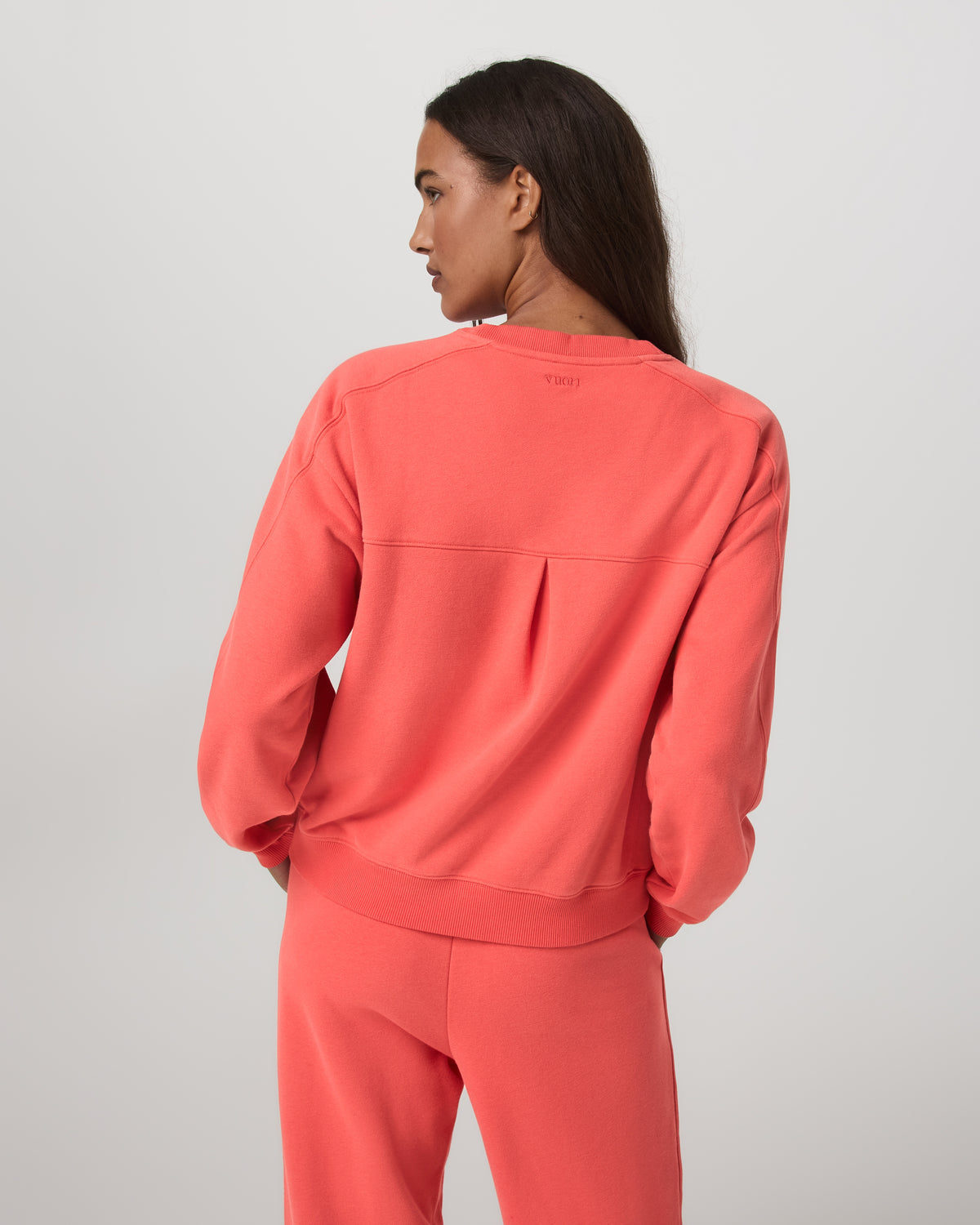 Sedona Seams Crew Women's Bright Coral Sweatshirt | Vuori sale