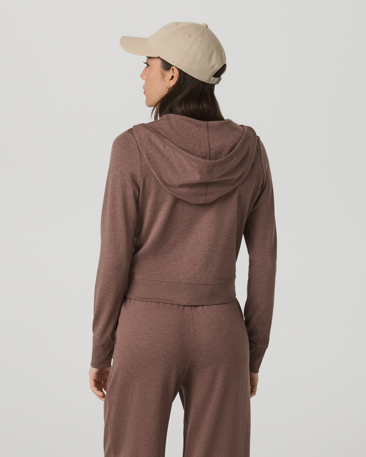 Halo Mini Full Zip Hoodie Women's Sable Heather Hoodie | Vuori sale