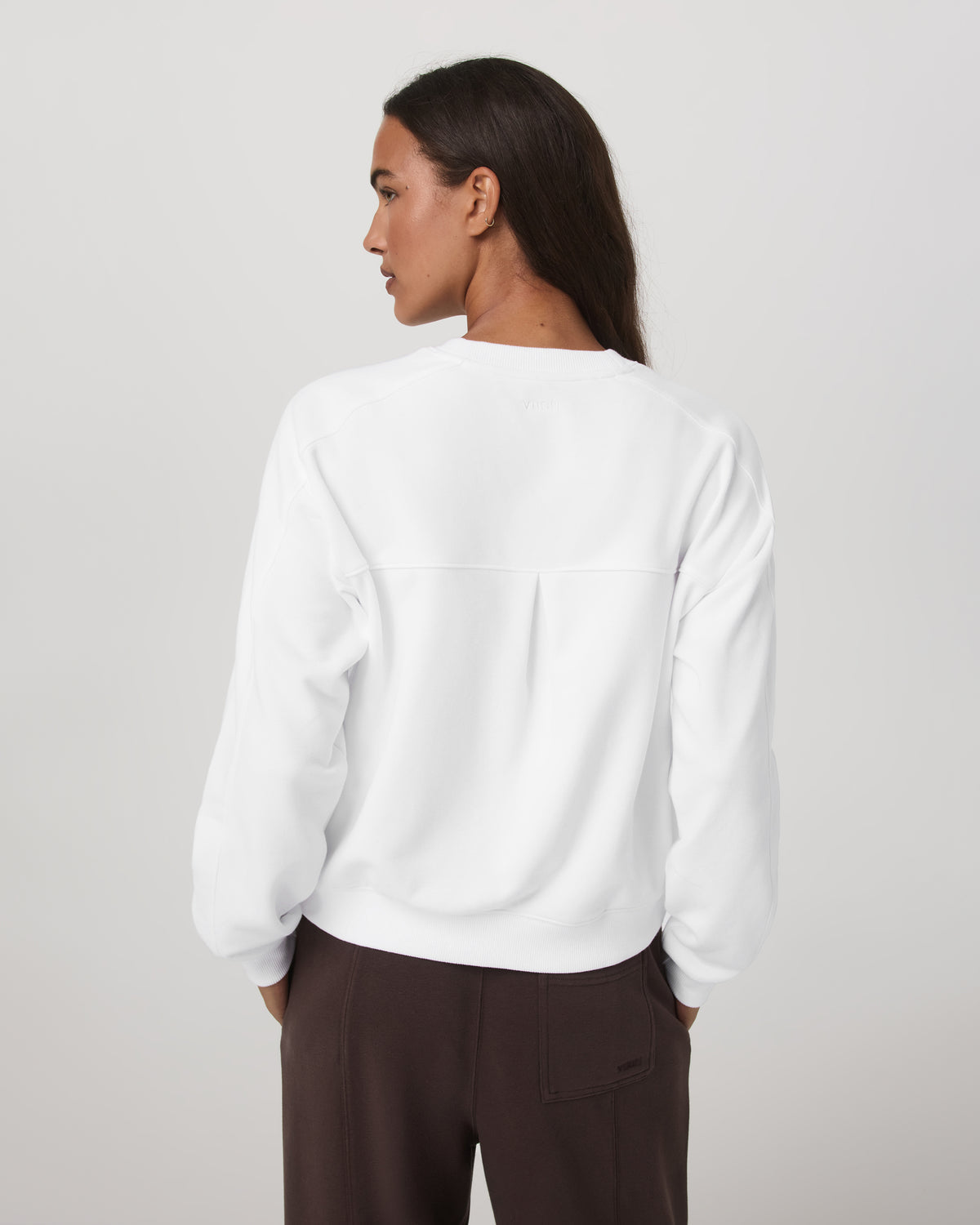 Sedona Seams Crew Women's White Fleece Sweatshirt | Vuori online