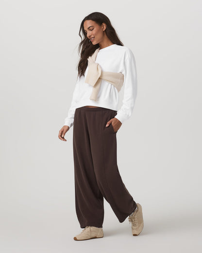 Sedona Seams Crew Women's White Fleece Sweatshirt | Vuori online