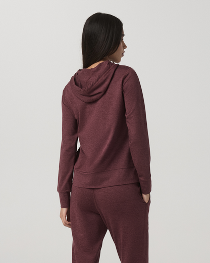 Women's Halo Performance Hoodie 2.0 Fig Heather | Vuori discount