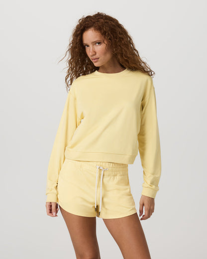 Halo Modern Crew Lemon Snap Heather Lounge Sweatshirt | Vuori online