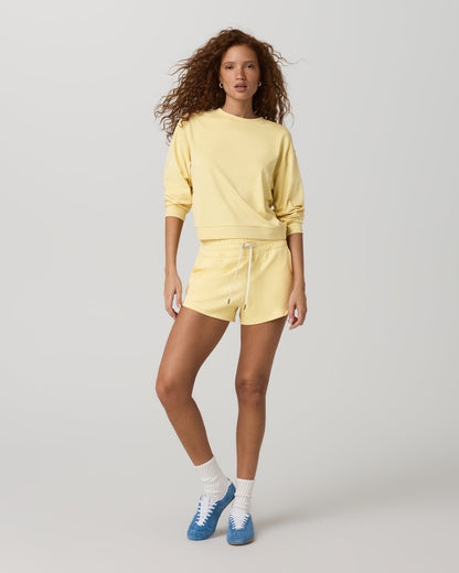 Halo Modern Crew Lemon Snap Heather Lounge Sweatshirt | Vuori online