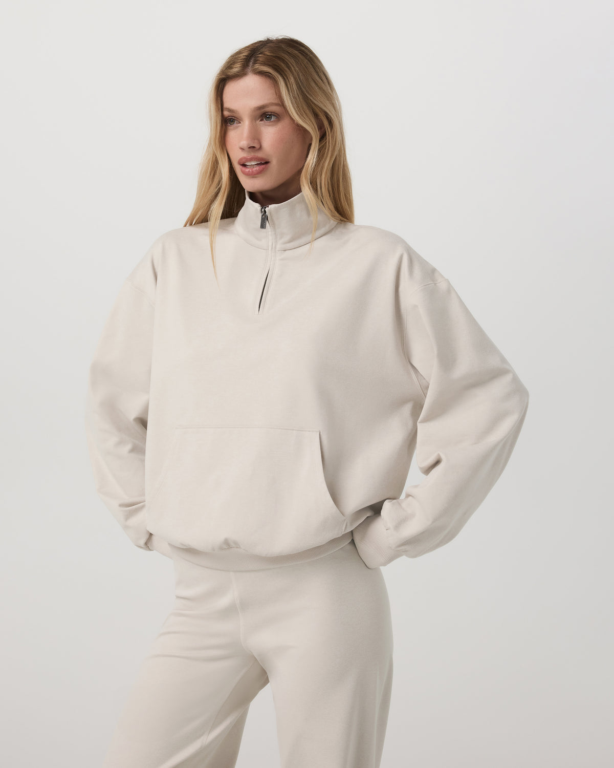 Granite Half Zip Women's Oatmeal Heather Sweatshirt | Vuori discount