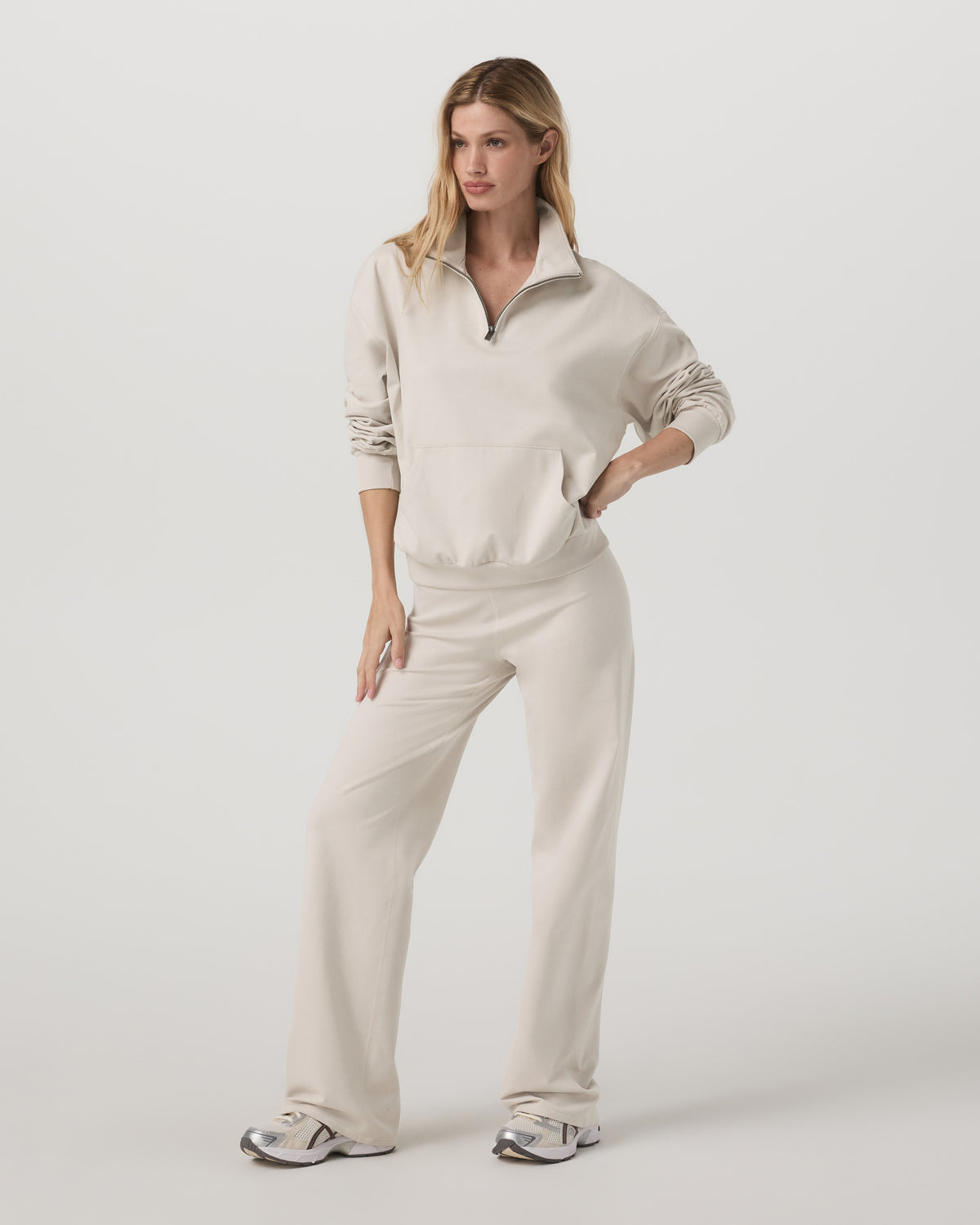 Granite Half Zip Women's Oatmeal Heather Sweatshirt | Vuori discount
