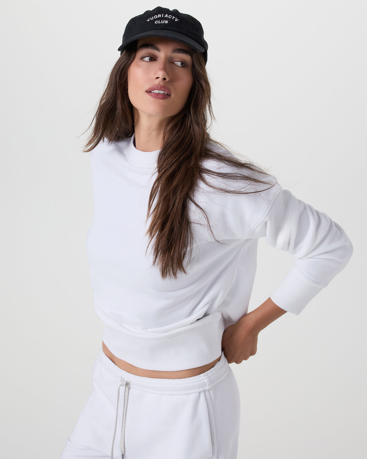 Sedona Weekender Crew Women's White Pullover | Vuori sale