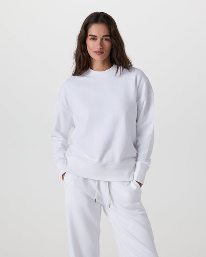 Sedona Weekender Crew Women's White Pullover | Vuori sale