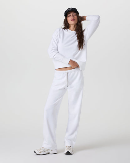 Sedona Weekender Crew Women's White Pullover | Vuori sale