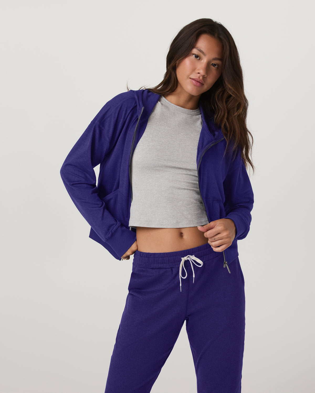 Halo Full Zip Hoodie Women's Stellar Sky Heather Hoodie | Vuori online