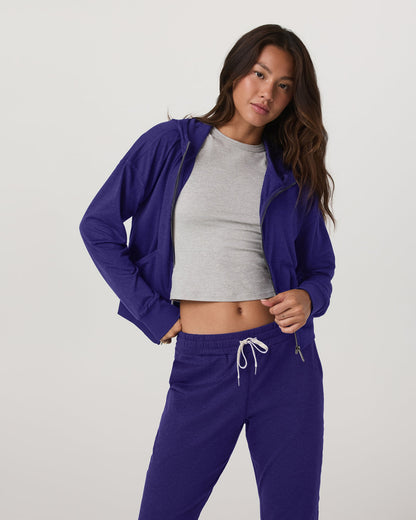 Halo Full Zip Hoodie Women's Stellar Sky Heather Hoodie | Vuori online