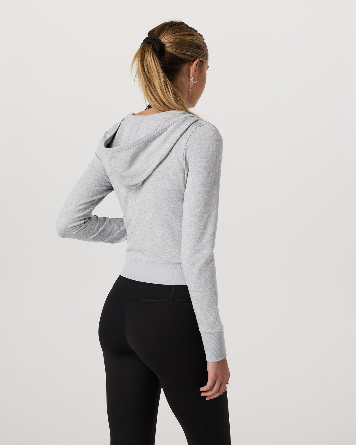 Halo Mini Full Zip Hoodie Pale Grey Heather | Vuori outlet